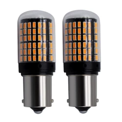 Set 2 Becuri LED GALBEN  P21W (Pozitii) cod 1156 cu anulator