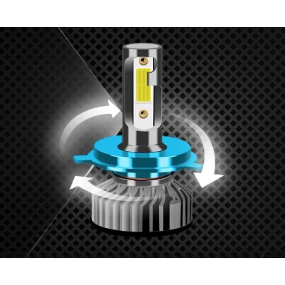 Set 2 becuri LED H7 F2 MINI COB 100W lumina alb-rece 12.000 lumeni