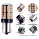 Set 2 Becuri LED semnalizare ORANGE soclu Pw 180 grade LED 1156 led 144 SMD PW21