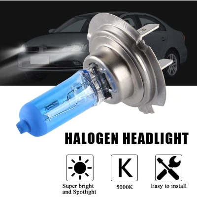 Set 2 becuri Pegasus H7 Skyline Xenon Look auto-tec halogen putere 55W 1500 lumeni temperatura 5000K
