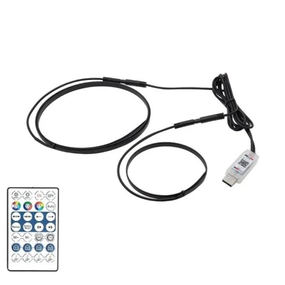 Set 2 benzi acrilice 110cm si 35cm, lumina ambientala auto RGB, alimentare USB