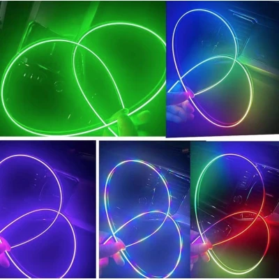 Set 2 benzi acrilice 110cm si 35cm, lumina ambientala auto RGB, alimentare USB