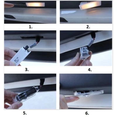 Set 2 Holograme LED cu LOGO AUDI pentru Portiere