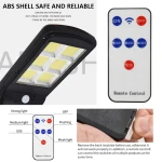 Set 2 Lampa Stradala Solara 150 LED COB cu 6 CASSETE cu Panou Solar  Senzor de Miscare  Lumina si Telecomanda Inclusa
