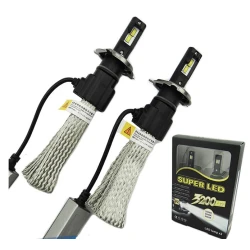 Set 2 Lampi Auto H7 Super Led 60W, 6400 Lumeni, 6500K