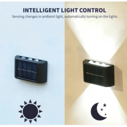 Set 2 Lampi Solare de Perete cu 3 led Iluminare Sus Jos