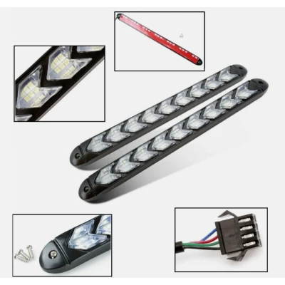 Set 2 Lumini LED pentru semnalizare cu sageti schimbare de culoare