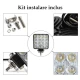 Set 2 Proiector PATRAT 16 led 12v-24v  48w  lumina alba 6000k Slim