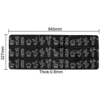Set 2 x Protectie aragaz pentru gatit antistropire model Cactus Negru