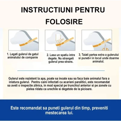 Set 2 x Zgarda PISICI anti purici si capuse 38 cm / 30 grame Antiparazitara