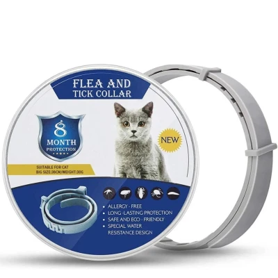 Set 2 x Zgarda PISICI anti purici si capuse 38 cm / 30 grame Antiparazitara
