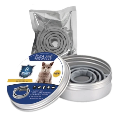 Set 2 x Zgarda PISICI anti purici si capuse 38 cm / 30 grame Antiparazitara
