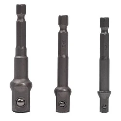 Set 3 adaptor priza Burghie cu tija 1/4" hexagonala 1/4-3/8-1/2''