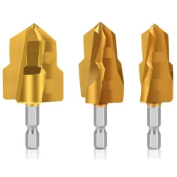 Set 3 burghie HSS aurie otel pentru tevi MMC PVC PPR