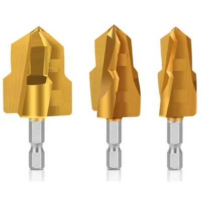 Set 3 burghie HSS aurie otel pentru tevi MMC PVC PPR