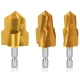 Set 3 burghie HSS aurie otel pentru tevi MMC PVC PPR