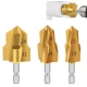 Set 3 burghie HSS aurie otel pentru tevi MMC PVC PPR