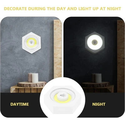 Set 3 Lampi Hexagonale LED Cob cu telecomanda si Butoane individuale