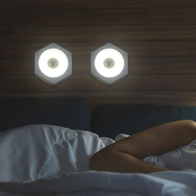 Set 3 Lampi Hexagonale LED Cob cu telecomanda si Butoane individuale