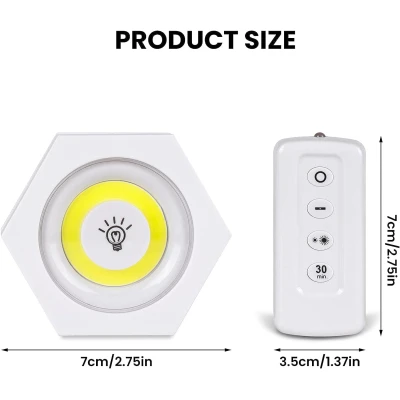Set 3 Lampi Hexagonale LED Cob cu telecomanda si Butoane individuale