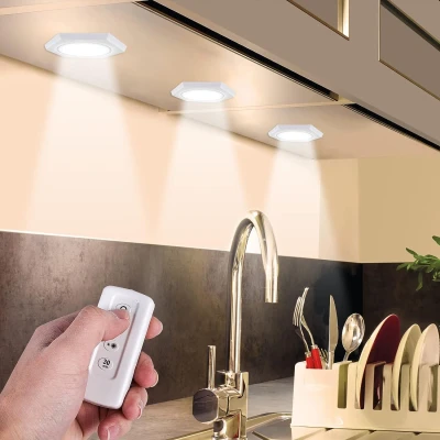 Set 3 Lampi Hexagonale LED Cob cu telecomanda si Butoane individuale