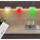 Set 3 Lumini pentru dulap Rotunde cu 5 moduri de iluminare si Telecomanda