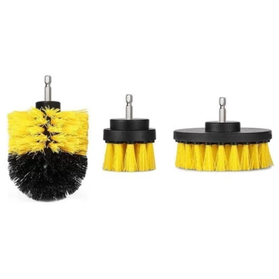Set 3 perii Galbene curatare cu adaptor pentru bormasina/autofiletanta