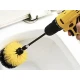 Set 3 perii pentru curatare universale cu adaptor pentru bormasina galbene