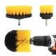 Set 3 perii pentru curatare universale cu adaptor pentru bormasina galbene