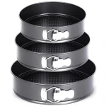 Set 3 tavi de tort cu dimensiuni diferite si fund detasabil 18-20-22