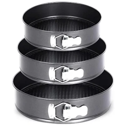 Set 3 tavi de tort cu dimensiuni diferite si fund detasabil 18-20-22