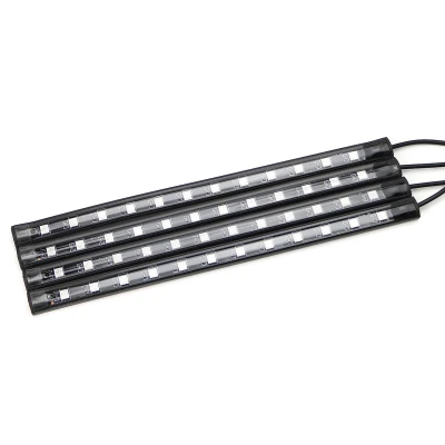 UB Set 4 benzi 12 LED cu lumina ambientale pentru auto si telecomanda RGB
