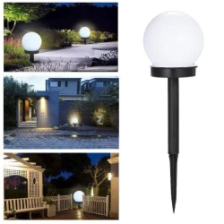 SET 4 Lampi solare X18 pentru gradina sau terasa in forma de GLOB