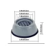 Set 4 Picioruse GRI antisoc si antiderapante pentru masina de spalat