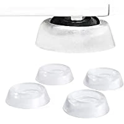 Set 4 picioruse TRANSPARENTE din silicon antivibratie pentru masina de spalat