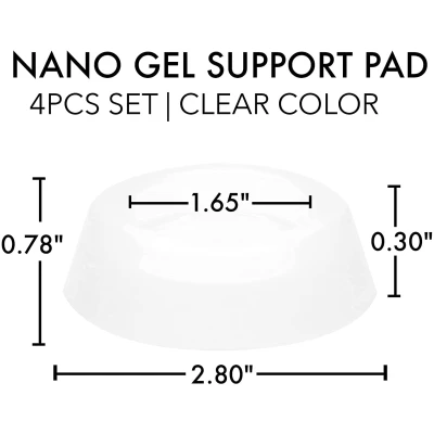 Set 4 picioruse TRANSPARENTE din silicon antivibratie pentru masina de spalat