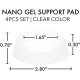 Set 4 picioruse TRANSPARENTE din silicon antivibratie pentru masina de spalat