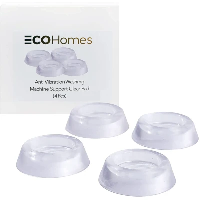 Set 4 picioruse TRANSPARENTE din silicon antivibratie pentru masina de spalat