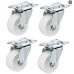 Set 4 Roti 40mm ALBE Pivotante  ROTILE culoarea alba 