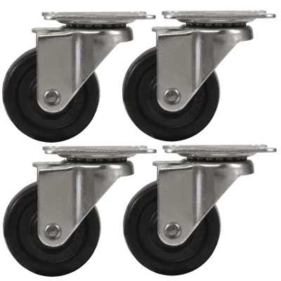 UB Set 4 Roti 40mm NEGRE Pivotante NEGRE ROTILE culoarea Negru