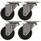 UB Set 4 Roti 40mm NEGRE Pivotante NEGRE ROTILE culoarea Negru