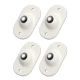 Set 4 rotite pivotante cu adeziv de lipit cu bila din metal