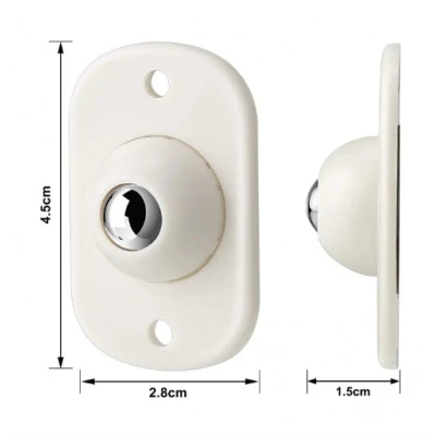 Set 4 rotite pivotante cu adeziv de lipit cu bila din metal