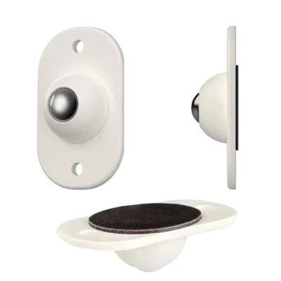 Set 4 rotite pivotante cu adeziv de lipit cu bila din metal
