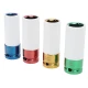 Set 4 tubulare Colorate cu protectie pentru jante aliaj masura  17 – 19 – 21 – 22 mm