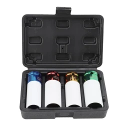Set 4 tubulare Colorate cu protectie pentru jante aliaj masura  17 – 19 – 21 – 22 mm