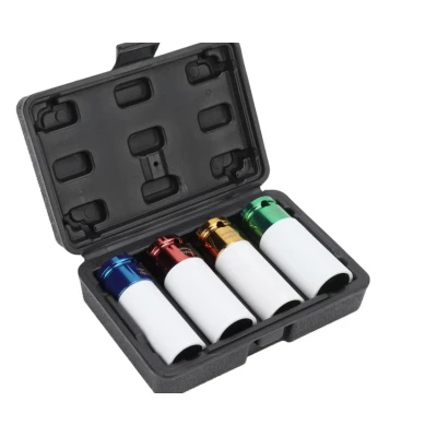 Set 4 tubulare Colorate cu protectie pentru jante aliaj masura  17 – 19 – 21 – 22 mm
