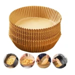 Set 50 hartii de copt ROTUNDE pentru friteuza Unica folosinta 16x4.5 cm Maro