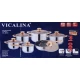 Set 6 Oale inox VL8013 grele din Otel inoxidabil cu Capac