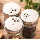 Set 6 x Recipiente pentru Condimente si Suport Rotativ 360 Negru-Argintiu